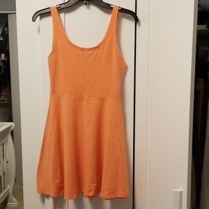 Express coral skater dress